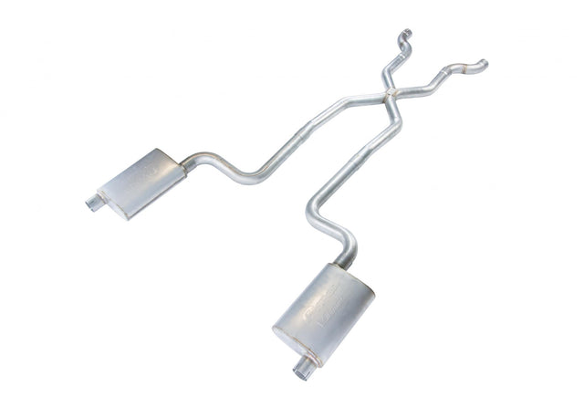 Pypes X-pipe exhaust system fits 1968-1973 Chevy Corvette 2.5 inch split rear exit dual exit 304 stainless steel mandrel bent