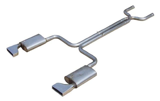 Pypes X-pipe exhaust system fits 1986-1991 Chevy Corvette 2.5 inch split rear exit dual exit 304 stainless steel mandrel bent SCC40R