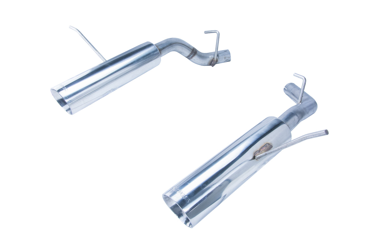 Pypes Pype Bomb axle-back exhaust system fits 2011-2024 Dodge 4.5 inch split rear exit dual exit 304 stainless steel mandrel bent SDD19MS