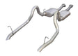 Pypes X-pipe exhaust system fits 1987-1993 Ford Mustang 2.5 inch split rear exit dual exit 304 stainless steel mandrel bent SFM10V