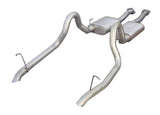 Pypes X-pipe exhaust system fits 1987-1993 Ford Mustang 2.5 inch split rear exit dual exit 304 stainless steel mandrel bent SFM10V