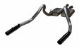 Pypes Violator exhaust system fits 1979-1997 Ford Mustang 2.5 inch split rear exit dual exit 304 stainless steel mandrel bent SFM16VB