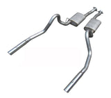 Pypes Violator exhaust system fits 1999-2004 Ford Mustang 2.5 inch split rear exit dual exit 304 stainless steel mandrel bent SFM27V