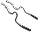 Pypes Pype Bomb axle-back exhaust system fits 1979-2004 Ford Mustang 2.5 inch split rear exit dual exit 304 stainless steel mandrel bent SFM29VB