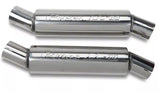 Pypes Pype Bomb axle-back exhaust system fits 1979-2004 Ford Mustang 2.5 inch split rear exit dual exit 304 stainless steel mandrel bent SFM29VB