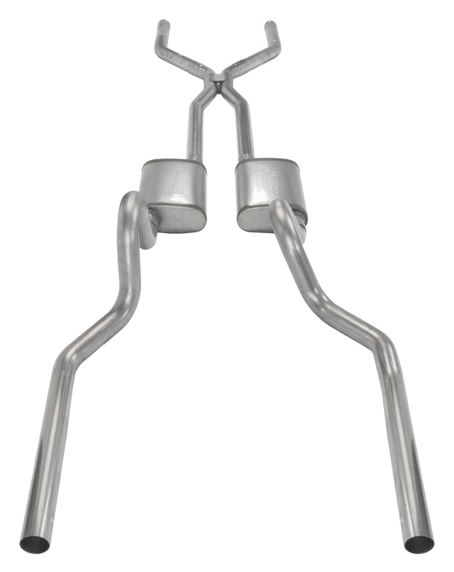 Pypes Violator exhaust system fits 1965-1970 Ford Mustang 2.5 inch dual exit 304 stainless steel mandrel bent SFM43T