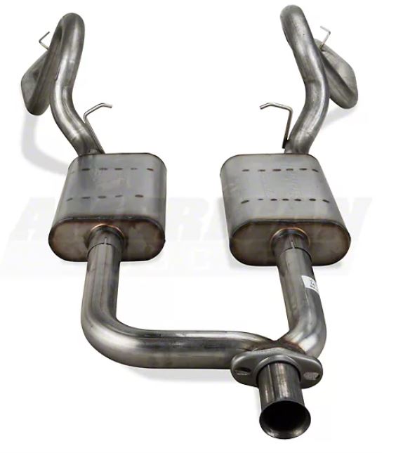Pypes cat-back exhaust system fits 1998-2004 Ford Mustang 2.5 inch split rear exit dual exit 304 stainless steel mandrel bent SFM50