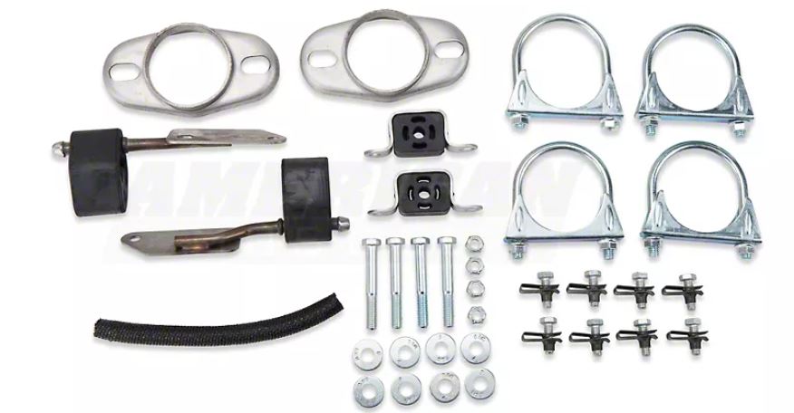 Pypes performance muffler fits 1998-2004 Ford Mustang 2.5 inch split rear exit dual exit 304 stainless steel mandrel bent SFM53