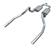 Pypes cat-back exhaust system fits 1998-2004 Ford Mustang 2.5 inch split rear exit dual exit 304 stainless steel mandrel bent SFM54