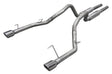 Pypes cat-back exhaust system fits 2005-2010 Ford Mustang 2.5 inch split rear exit dual exit 304 stainless steel mandrel bent muffler delete SFM66