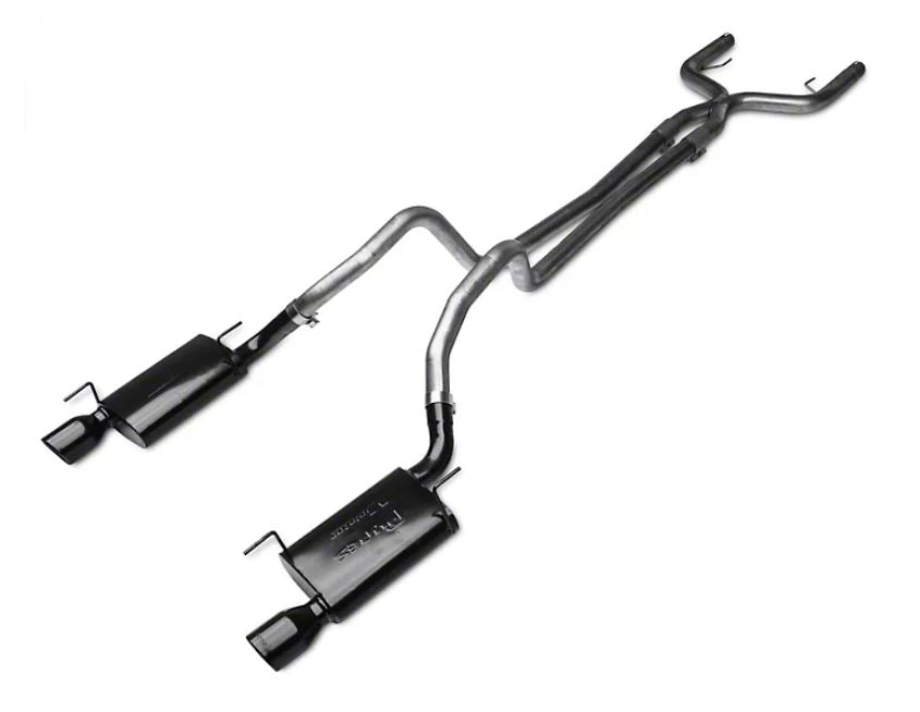 Pypes Violator exhaust system fits 2005-2010 Ford Mustang 2.5 inch split rear exit dual exit 304 stainless steel mandrel bent XFM44