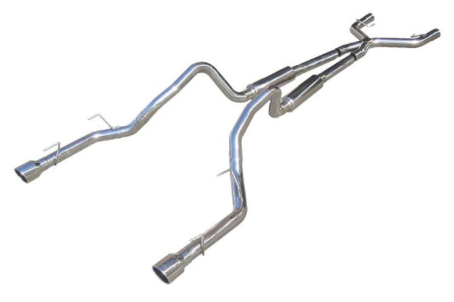 Pypes X-pipe exhaust system fits 2005-2010 Ford Mustang 2.5 inch split rear exit dual exit 304 stainless steel mandrel bent SFM69