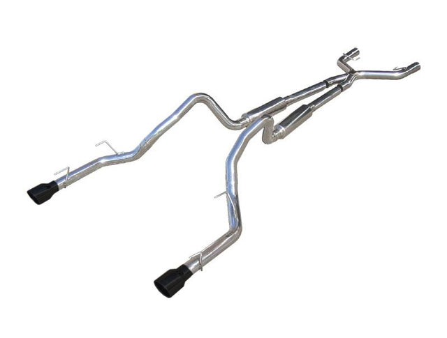 Pypes X-pipe exhaust system fits 2005-2010 Ford Mustang 2.5 inch split rear exit dual exit 304 stainless steel mandrel bent XFM44