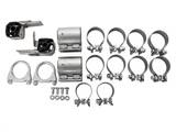 Pypes X-pipe exhaust system fits 2005-2010 Ford Mustang 2.5 inch split rear exit dual exit 304 stainless steel mandrel bent SFM69