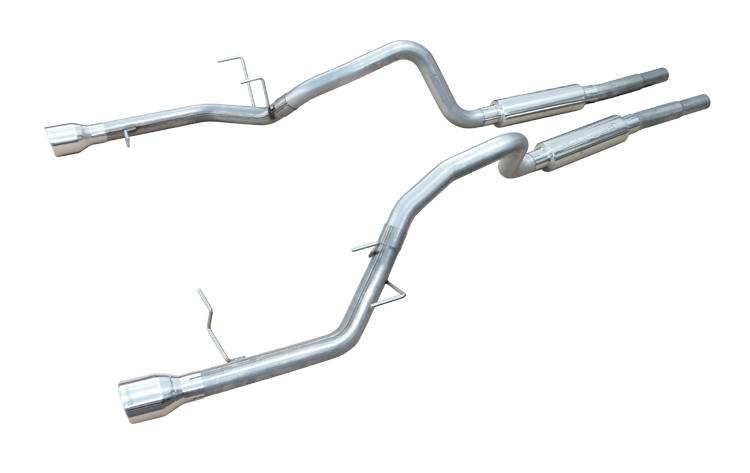 Pypes cat-back exhaust system fits 2011-2014 Ford Mustang 2.5 inch split rear exit dual exit 304 stainless steel mandrel bent SFM79