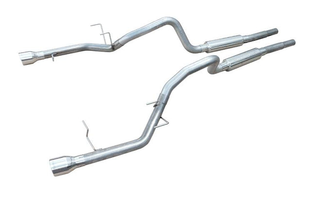Pypes cat-back exhaust system fits 2011-2014 Ford Mustang 2.5 inch split rear exit dual exit 304 stainless steel mandrel bent SFM79