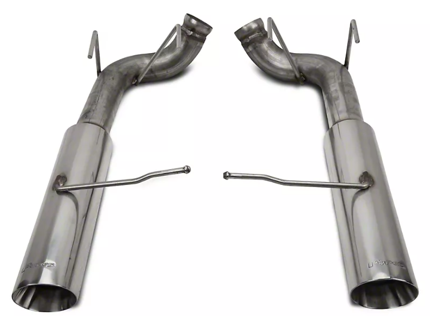 Pypes Pype Bomb axle-back exhaust system fits 2011-2014 Ford Mustang 2.5 inch split rear exit 304 stainless steel mandrel bent