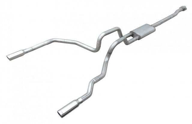 Pypes Violator exhaust system fits 2009-2014 Ford F-150 3.5 inch split rear exit dual exit 304 stainless steel mandrel bent SFT25V