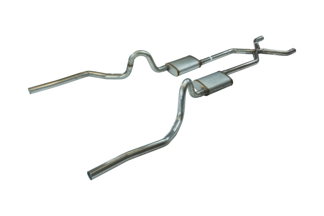 Pypes X-pipe exhaust system 2.5 inch split rear exit dual exit 304 stainless steel mandrel bent