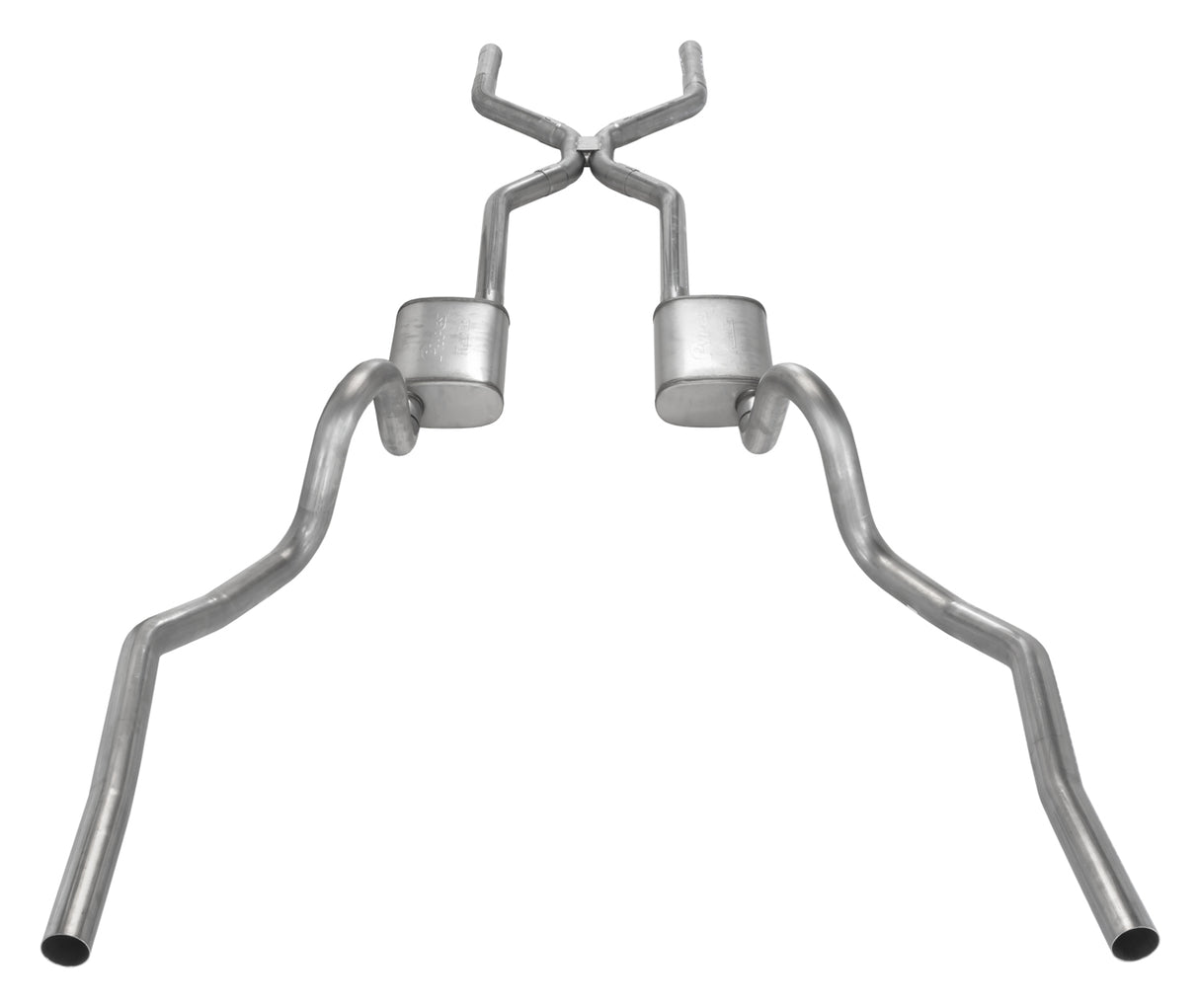 Pypes Violator exhaust system fits 1964-1972 A-Body 2.5 inch dual exit 304 stainless steel mandrel bent SGA42