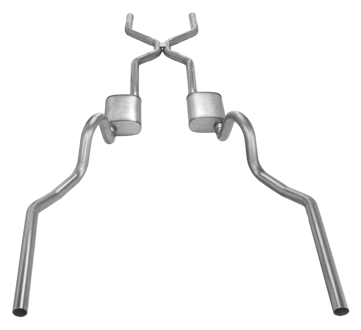 Pypes Violator exhaust system fits 1970-1971 A-Body 3 inch split rear exit dual exit 304 stainless steel mandrel bent SGA43