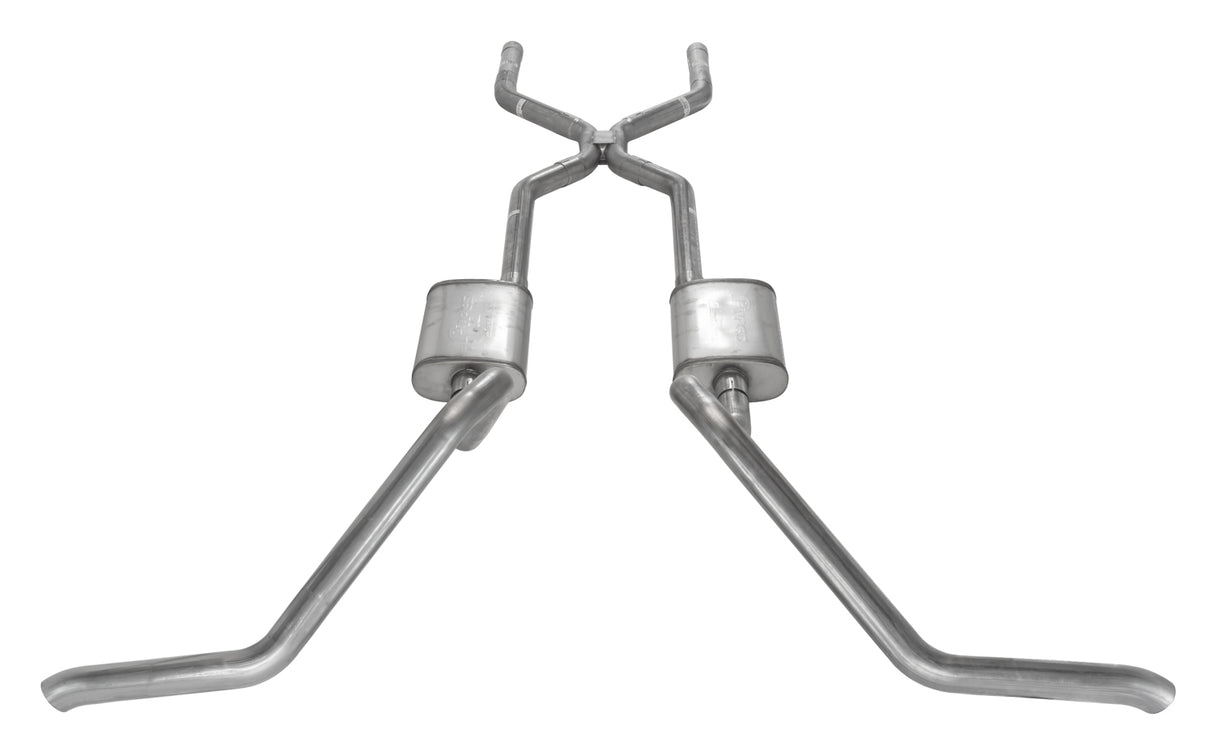 Pypes Violator exhaust system fits 1965-1970 Ram 2.5 inch dual exit 304 stainless steel mandrel bent SGB40S