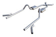 Pypes X-pipe exhaust system fits 1955-1957 Chevy C10 2.5 inch split rear exit dual exit 304 stainless steel mandrel bent SGC10S