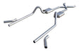 Pypes X-pipe exhaust system fits 1955-1957 Chevy C10 2.5 inch split rear exit dual exit 304 stainless steel mandrel bent SGC10T