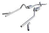 Pypes X-pipe exhaust system fits 1955-1957 Chevy C10 2.5 inch split rear exit dual exit 304 stainless steel mandrel bent SGC10T