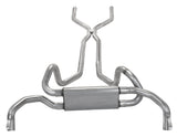 Pypes H-pipe exhaust system 2.5 inch dual exit 304 stainless steel mandrel bent EVT49
