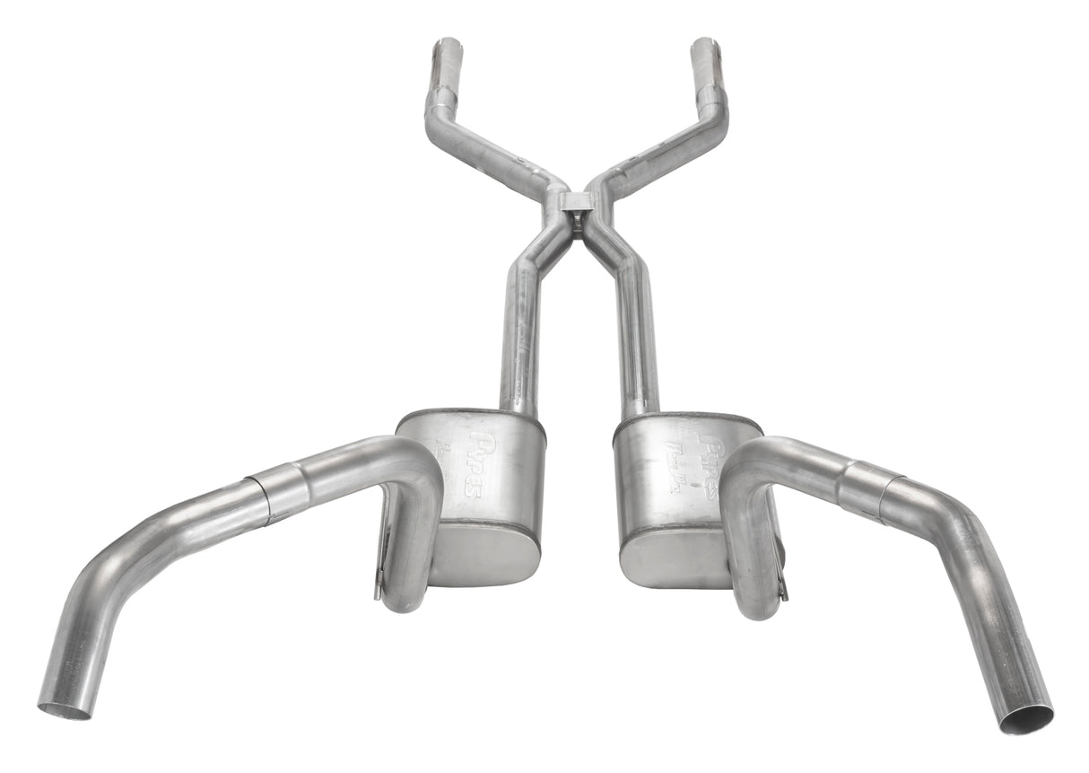Pypes Violator exhaust system 3 inch split rear exit dual exit 304 stainless steel mandrel bent EVT50