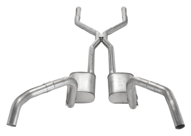 Pypes Violator exhaust system 3 inch split rear exit dual exit 304 stainless steel mandrel bent EVT50