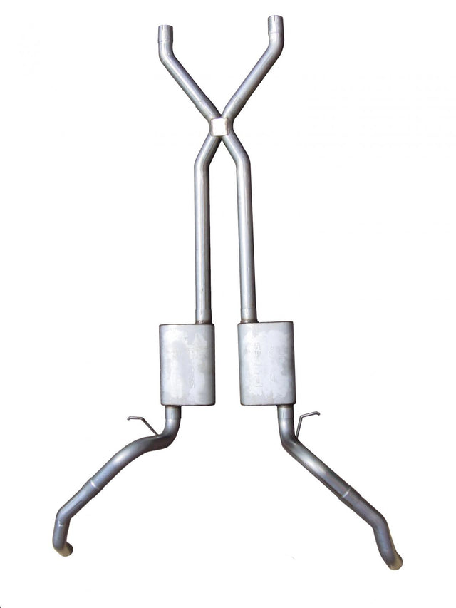 Pypes X-pipe exhaust system 2.5 inch split rear exit dual exit 304 stainless steel mandrel bent EVT49