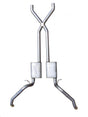 Pypes X-pipe exhaust system 2.5 inch split rear exit dual exit 304 stainless steel mandrel bent EVT49