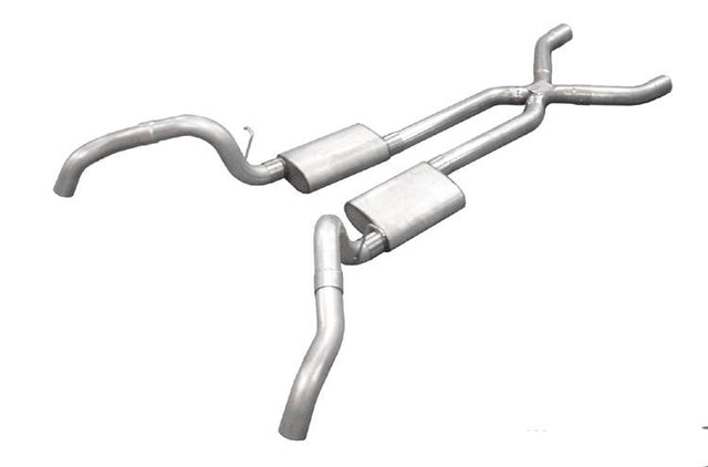 Pypes X-pipe exhaust system 3 inch split rear exit dual exit 304 stainless steel mandrel bent EVT50