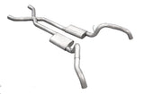 Crossmember Back w/X-Pipe Exhaust System 67-69 Split Rear Dual Exit 3 in