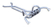 Pypes crossmember-back exhaust system 2.5 inch split rear exit dual exit 304 stainless steel mandrel bent EVT49