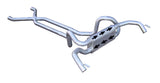 Pypes crossmember-back exhaust system 2.5 inch split rear exit dual exit 304 stainless steel mandrel bent EVT49