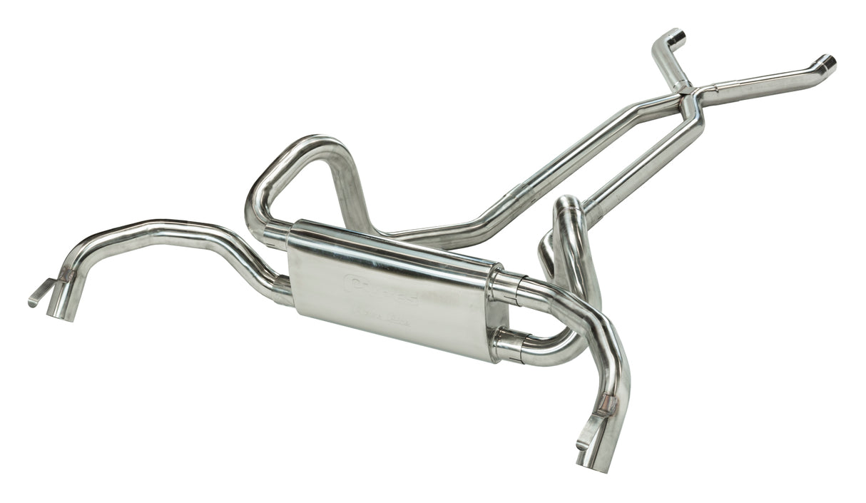 Pypes X-pipe exhaust system 2.5 inch split rear exit dual exit 304 stainless steel mandrel bent EVT49