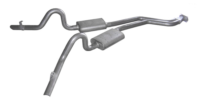 Pypes cat-back exhaust system fits 1978-1988 Chevy El Camino 2.5 inch split rear exit dual exit 304 stainless steel mandrel bent SGG50R