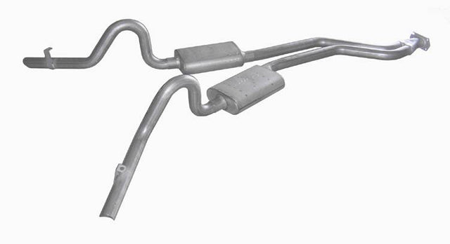 Pypes cat-back exhaust system fits 1978-1988 Chevy El Camino 2.5 inch split rear exit dual exit 304 stainless steel mandrel bent SGG50T
