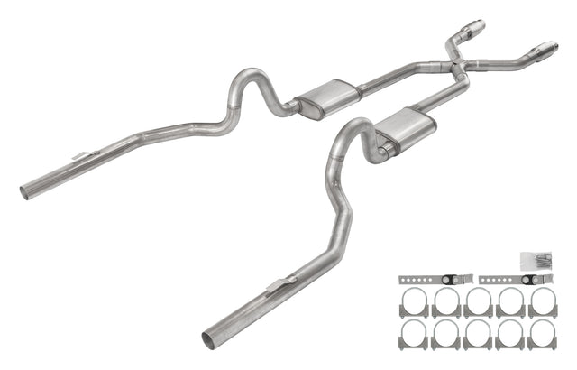 Pypes Violator exhaust system fits 1978-1988 Ram G-Body 3 inch dual exit 304 stainless steel mandrel bent SGG913RE
