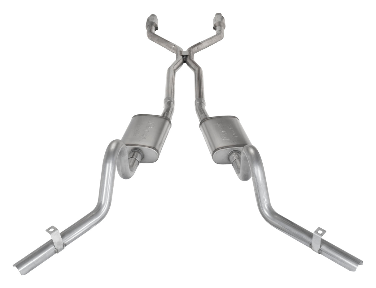 Pypes H-pipe exhaust system fits 1978-1988 Ram El Camino 2.5 inch dual exit 304 stainless steel mandrel bent SGG940TE