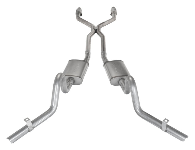 Pypes H-pipe exhaust system fits 1978-1988 Ram El Camino 2.5 inch dual exit 304 stainless steel mandrel bent SGG940TE