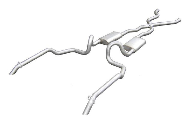 Pypes X-pipe exhaust system fits 1994-1996 Chevy 2.5 inch split rear exit dual exit 304 stainless steel mandrel bent SGI10