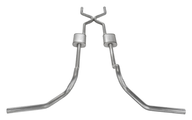 Pypes Violator exhaust system 2.5 inch split rear exit dual exit 304 stainless steel mandrel bent SGT980E