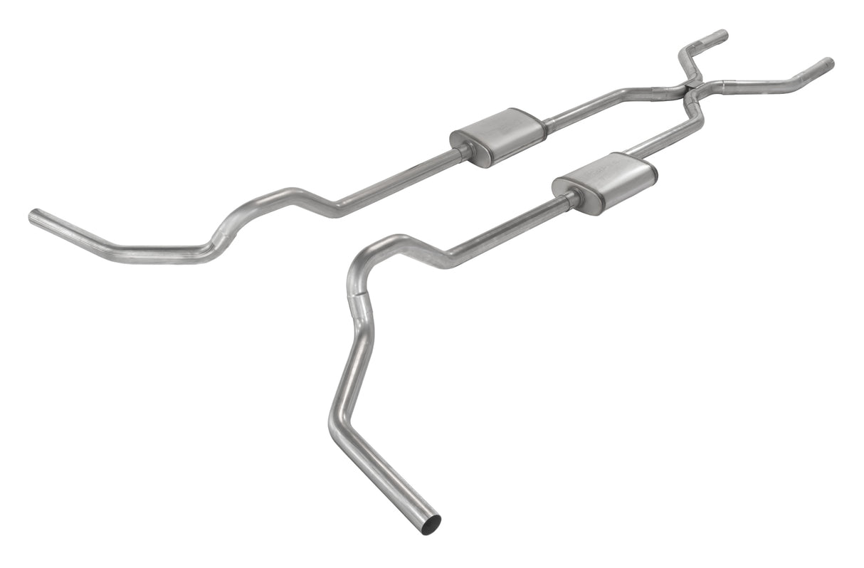 Pypes Violator exhaust system 2.5 inch split rear exit dual exit 304 stainless steel mandrel bent SGT980E