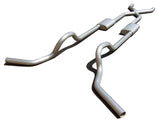 Pypes X-pipe exhaust system 2.5 inch split rear exit dual exit 304 stainless steel mandrel bent SGT79S