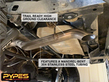 Pypes cat-back exhaust system fits 2007-2018 Jeep Wrangler 2.5 inch single exit 304 stainless steel mandrel bent SJJ21R
