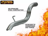 Pypes axle-back exhaust system fits 2018-2024 Jeep Wrangler 2 inch 304 stainless steel mandrel bent SJJ40
